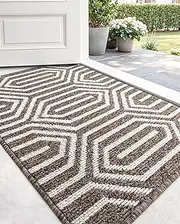 DEXI Indoor Door Mat Durable Front Door Mats for Entryway, Non Slip Absorbent Resist Dirt Entry Rug, 24"X36" Doormat Indoor Entrance, Machine Washable, Brown