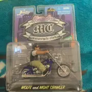 JADA TOYS HOMIE ROLLERZ MC MOTORCYCLE CLUB WOLFE and NIGHT CRAWLER BLUE 1:24
