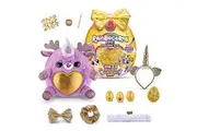 Rainbocorns Epic Golden Egg by ZURU Reindeer, Girls Toy Includes Stuffed Animal with 25+ Golden Surprises, with Rings, Stickers, Bows, and More - Girls Gift Idea
