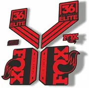 Fork Replacement Suspension Decal Sticker Compatibale for Fox 36 Elite Performance 2017-18 Factory Series Red (Glossy)