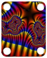 Neckplate to fit Electric Guitar Graphic Color PJ Bass Strat Tele Fractal 26