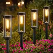 8 Pack, Bright Solar Pathway Lights Outdoor Solar Powered Garden Lights Driveway