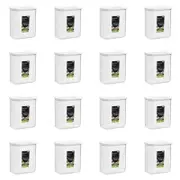16PK Lemon & Lime 1.5L/17cm Fresh Seal Canister - White
