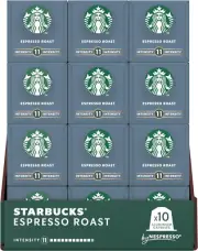 Starbucks by Nespresso Espresso Roast Dark Roast 10 Coffee Pods (Pack of 12)