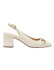 [Easy Steps] Goldie Heeled Shoes in Bone Patent