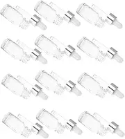 Ipetboom 12Pcs Glass Dropper Bottles with Collar and Tips Multi Function Travel Essential Oil Bottles for Liquids and Perfumes