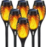 Solar Lights Outdoor, Solar Torch Light with Flickering Flame for Garden Decor, Solar Garden Lights, Waterproof Solar Powered Outdoor Lights, Flame Torches for Outside Patio Pathway Yard Decorations