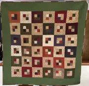 Handmade Patchwork Cotton Quilt Throw Size 60” X 50”