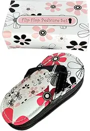 WOONEKY 1 Set Travel Manicure Set Floral Design Stainless Steel Nail Clipper Kit for Women Portable Nail Cleaning Tools for Grooming Pedicure Care present for Friends Family