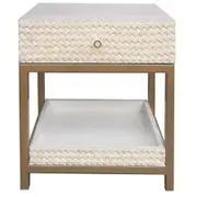 Zohi Interiors Herringbone Bone Bedside Table