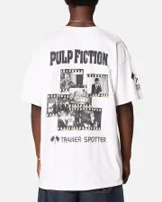 [Pulp Fiction] Pulp Fiction Montage T-shirt White Vintage - Size S S White Vintage