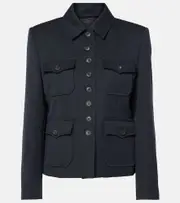 [Nili Lotan] Nili Lotan Jamison virgin wool jacket AU 10 blue