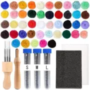 25/45 Color Wool Felt Kit Handmade Needle Felting Kit Starter Kit Felting Fabric