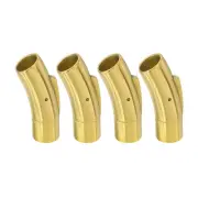 7mm Hole Column Clasps, 4Pcs Leather Cord End Clasp Connectors, Gold（12mm）