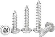 Self Tapping Screws 30-100pcs M1.2/M1.4/M1.5/M1.7/M2/M2.3/M2.6/M3/M3.5/M4/M5 Carbon Steel Cross Recessed Round Head Self-Tapping Screws with Collar Pad, M4x6mm(M3.5x14mm)