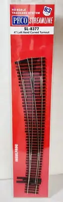 Left Hand #7 Turnout Curved Code 83 Nickel Silver PECO SL-8377 HO DCC Friendly