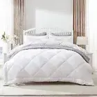 Queen Comforter Duvet Insert, Down Queen Comforter Only Diamond Quilting White