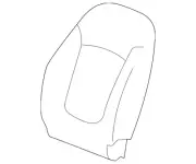 Genuine GM Honey Mellow Yellow Driver Seat Back Cushion Cover 95128084