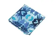 Lord R Colton Masterworks Pocket Square - Jacaranda Aqua Silk - $75 Retail New
