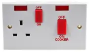SWITCH COOKER 45A WITH SOCKET AND NEON - 95288 N