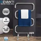 Devanti Heated Towel Rail Rack 5 Bars Freestanding Stainless Electric Dry Warmer