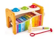 Hape Pound & Tap Bench with Slide Out Xylophone - Award Winning Durable Woode...