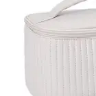 (Light Purple)PU Open Lid Cake Shape Make Up Bag Cosmetic Storage Bag Soft Co