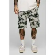 Mens Blue Regular Tapestry Shorts
