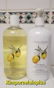 CRABTREE & EVELYN CITRON SET Honey & Coriander Shower Gel & BODY LOTION NEW