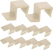 MOBUTOFU 10pcs Crib Accessories Cribbage Board Bed Crib Bed Risers Holder Cot Bedframe Bed Shelf Headboad Support Crib Frame Brackets Bed Rail Fasteners Plastic White