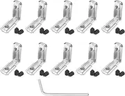 uxcell 30 Pcs t Slot L-Shape Interior Inside Corner Connector with M5 Screws and Wrench for 2020 Series Aluminum Extrusion Profile, Slot 6mm, Silver Tone