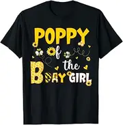 [X.Style] Poppy of The Bee Day Girl Funny Bee Birthday Party ds1523 T-Shirt (S) Black