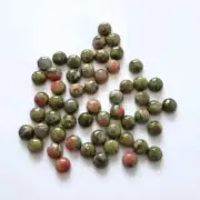 Wholesale 100pcs 6mm Natural Unakite Stone Round CAB CABOCHON DIY Jewelry