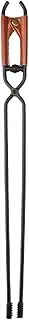 Firewood Tongs - Metal Log Grabber | Heavy Duty Logs Tweezers, Portable Folding Fireplace Tongs, Wood Fired Oven Tool, Camping Fireplace Tools for Indoor and Outdoor Campfire Use