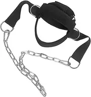 Perfeclan 1x Head Neck Harness Oxford Cloth Stronger Equipment Black Strengh Exercise Strap for Weight Lifting Muscle Boxing Workout Fitness Training