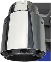 Single out cool bullet head red and black three layer aviation stainless steel modified car accessories exhaust Tip tail throat(Black edge)