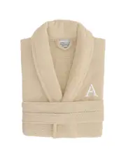 Linum Home Textiles Monogram Terry Bathrobe (A-Z) in Large/XL