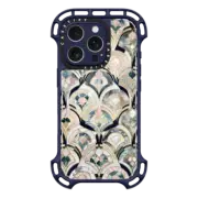 iPhone 16 Pro Ultra Bounce Case MagSafe Compatible Art Deco Marble Tiles in Soft Pastel on transparent 2