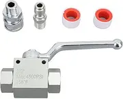 Pressure Washer Ball Valve Kit Stainless Steel Quick Connect Fittings 4500 PSI Hose Accessories for Efficient High Pressure Cleaning (3/8in)