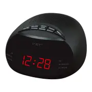 Led Digital Radio Alarm Clock With Blue Red Green Backlight Two Groups Alarm Clock AM FM Clock Radio Table Clock Radio RED COLOR