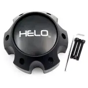 Helo Satin Black 17" HE878 Wheel Center Hub Cap 6x5.5 6x139.7 1079L145HE1SB