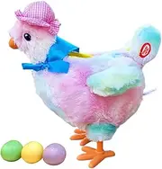 Interactive Dog Toys | Chicken Laying Egg Electric Plush Dog Toy - Egg Chicken Food Dispenser with Sound Interactive Pet Supplies for Puppy, Small Animal & Home