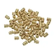 70Pack M2.5 Threaded Inserts Metric Knurled Nuts Brass Heat-Set Inserts