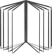 A4 Menu Covers Menu Book Holders, 4 Page 8 View Transparent Restaurant Menu Covers, Fits A4 Size Paper，Bar Cafe Restaurant Book Black Folder
