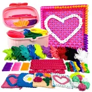 Weaving Loom Kit, Potholder Loom Craft Kit with 500 Pcs/10 Colors Weaving Loo...