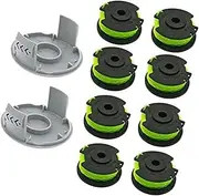 [JDFHQT] String Trimmer Replacement Spool Line, 0.079" Autofeed Replacement Spools and Cover, for Ryobi, RAC142 36V, for RLT36B33 RY36LT33A-0 Cordless String Trimmer Weed Eater Spools Line (8 Spool + 2
