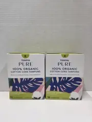 Tampax Pure Organic Tampons - 16ct Per Box Regular Absorbency Lot Of 2