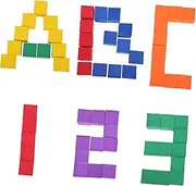 KOMBIUDA 102PCS Educational Geometric Cube Blocks for Plaything for Spatial Learning and Color Recognition Development Safe and Smell for Early Education