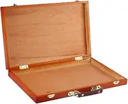 Perfeclan Wooden Painting Box Art Supply Organizer 14.57x9.06inch Travel Handheld Beginners Retro Design Adults Artist Tool Storage Box