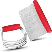 Pastry Blender & Bench Scraper Set - Premium Kitchen Baking Essential Tools for